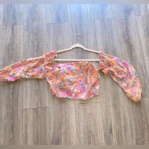 Floral cropped, corset top